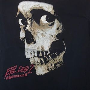 EVIL DEAD SKULL HORROR BLACK TEE